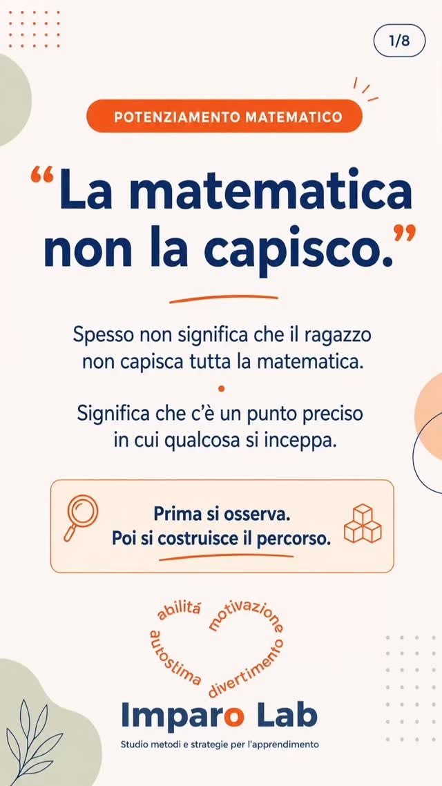 Potenziamento matematico: cosa fare quando un ragazzo dice «la matematica non la capisco»